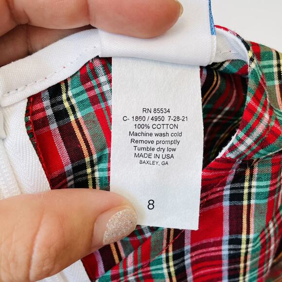NWT Bailey Boys Size 8 Red Tartan Plains Dress - Picture 6 of 7
